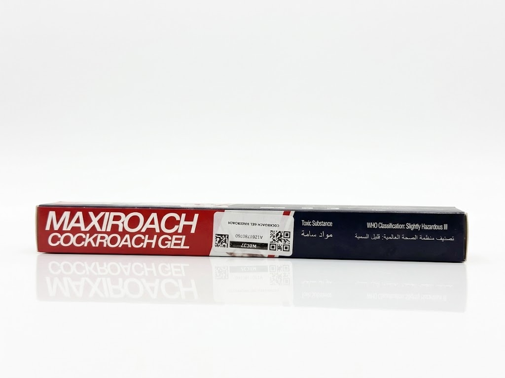 MAXIROACH COCKROACH GEL, PUBLIC HEALTH INSECTICIDE | INDOXACARB 0.6% w/w READY-TO-USE BAIT | ADVANCED BIO-ACTIVATION COLONY ELIMINATION FOR GERMAN, AMERICAN & ORIENTAL COCKROACHES |
